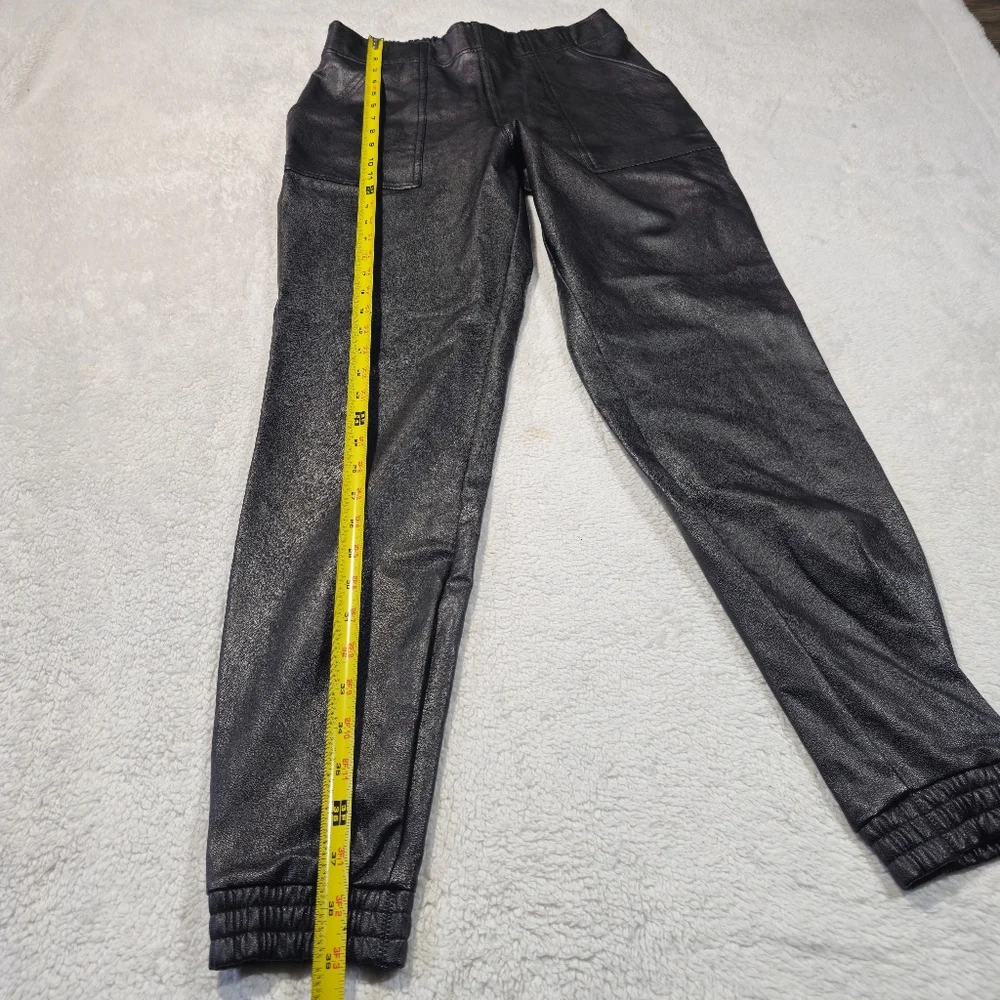 Spanx Faux Leather Brown Jogger Size M - Picture 10 of 11